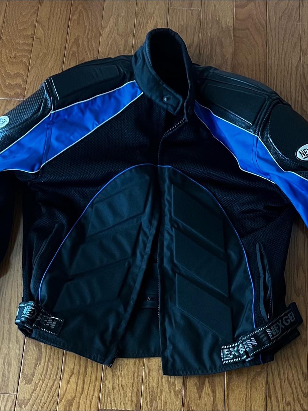 Men’s Black & Blue Motorcycle Jacket